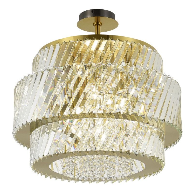 Люстра на штанге *55*53 см, 12*E14*40W, ST-Luce RITZ SL6138.313.12, латунный