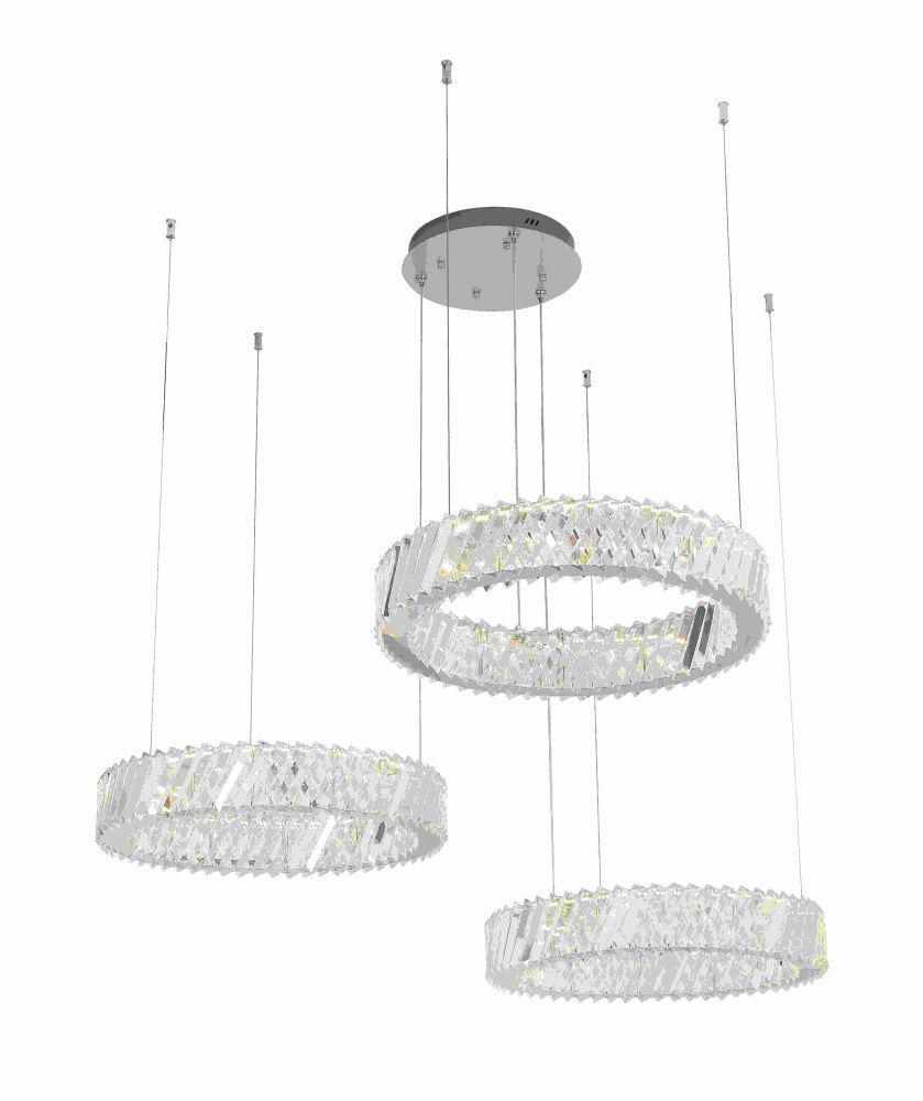 Люстра Ø500 (500) (500) x H1200 мм, LED 60W 4000K NewRgy SAND NICKEL (ПЕСЧАНЫЙ НИКЕЛЬ) 105PLSK/D500+500+500BC SAND NICKEL