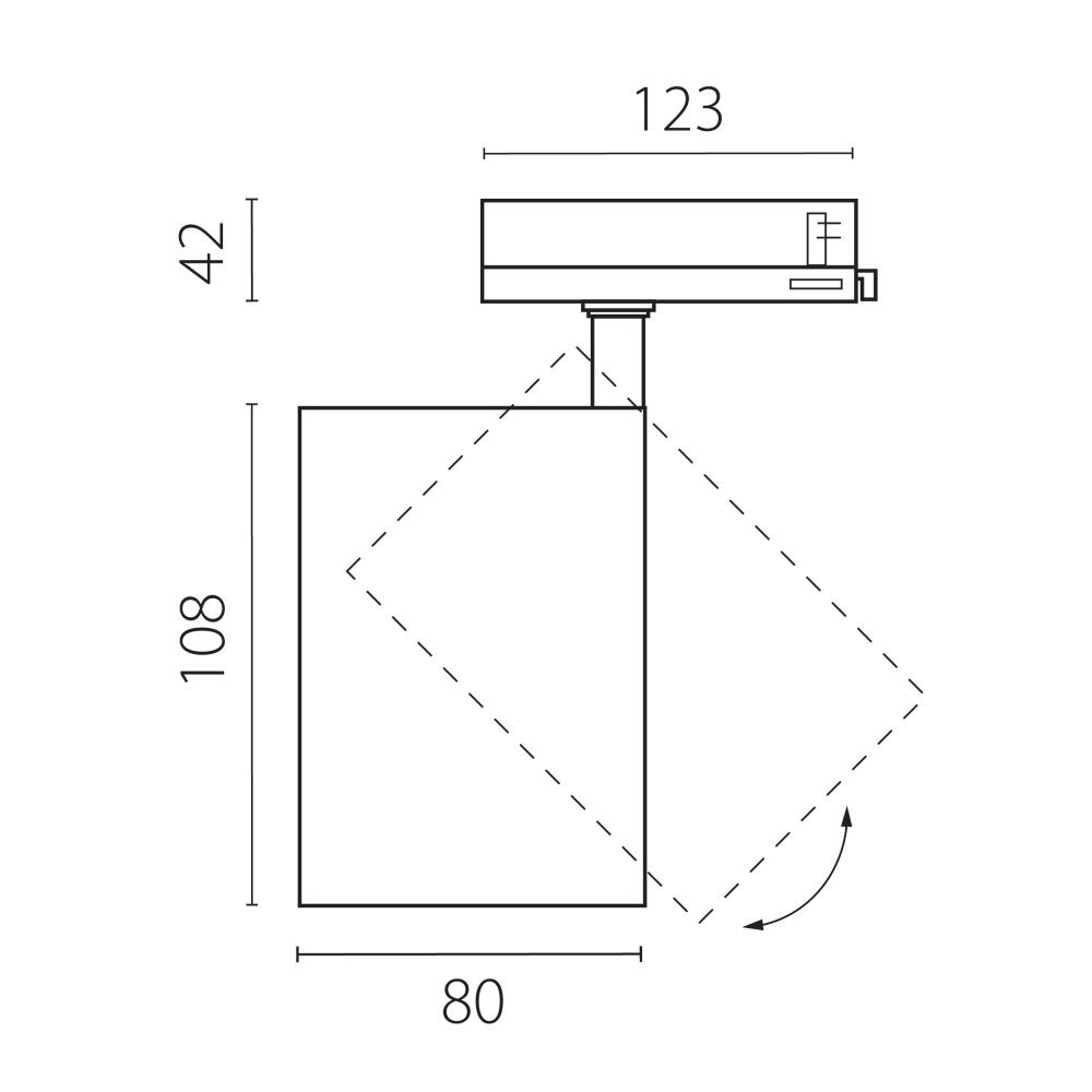 Светильник Quattro с адаптером *8*10,8 см, *30W, 3000K, Lightstar Alta Base A5336QT, Белый