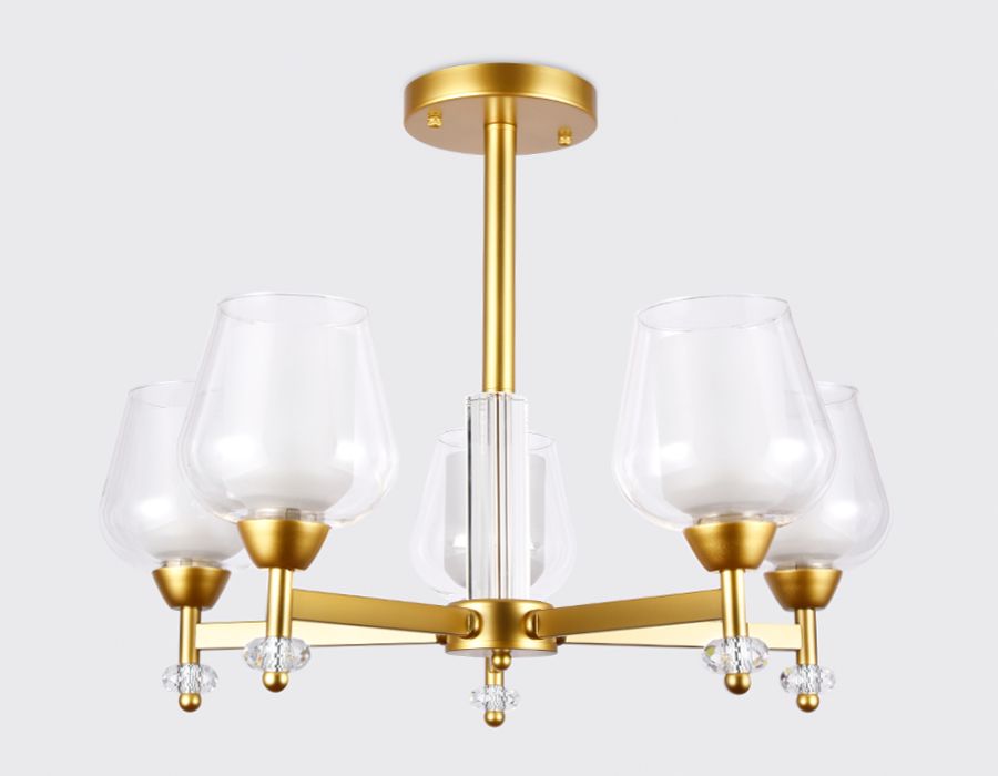 Люстра подвесная 63*46 см, E27 W, К, золото Ambrella Traditional Traditional TR3154