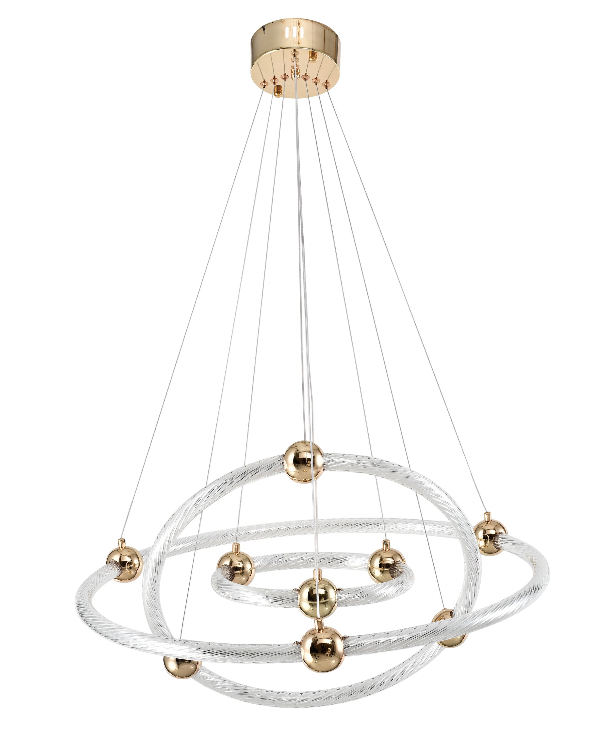 Светильник подвесной 40/60 см, LED 141W 4000K золото Zortes Auralia ZRS.57790.141