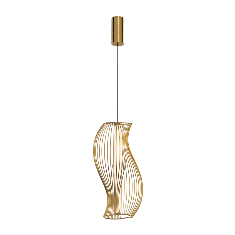 Подвесной светильник 20,9*17*352 см,  LED, 20W, 3000К, Maytoni Shadows of the past MOD263PL-L20BS3K латунный