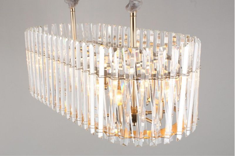 Подвесная люстра 90*40*32-85 см, 12*E14, 40W, Aployt Verene APL.808.13.12, золотой