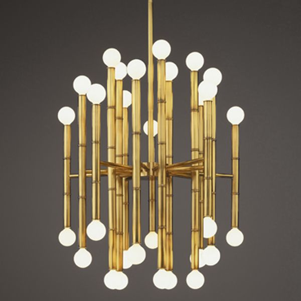 Люстра Loft-concept MEURICE CHANDELIER JONATHAN ADLER DESIGNED BY JONATHAN ADLER, диаметр 65 см, золото