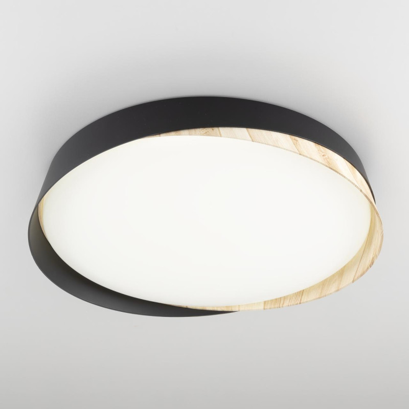 Светильник 42 см, 48W, 3000-5500K с пультом Citilux CL754351G BONNY Черный+Клен LED