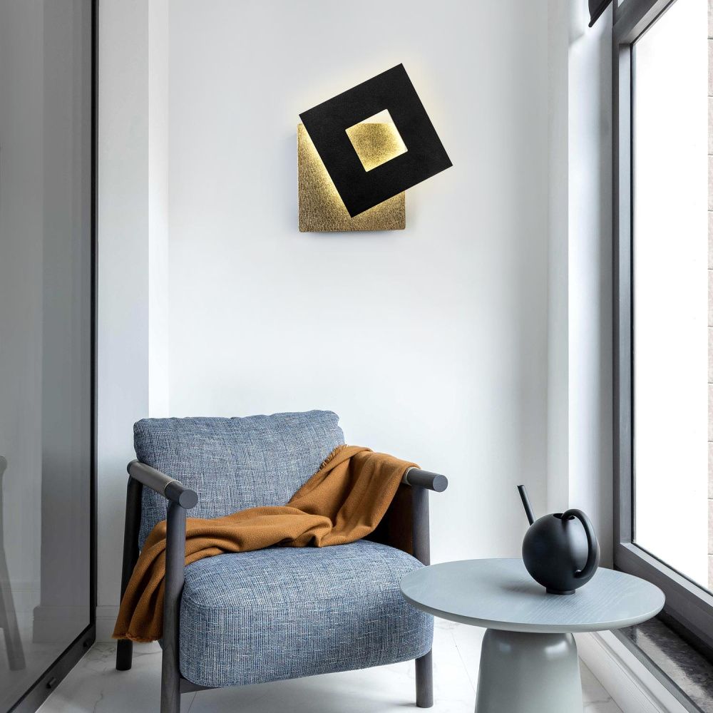 Бра 19 см, 20W, 4200K, Modelux MS.1522.180 Золото, Чёрный