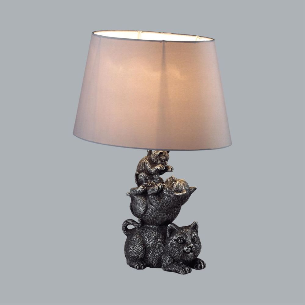 Настольная лампа 31,5*20,5*44 см, 1*E27*60W, Lumion Catty 8128/1T, серый