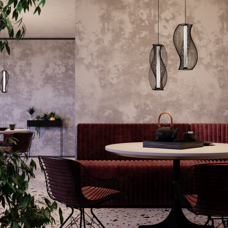 Подвесной светильник 20,9*17*352 см,  LED, 20W, 3000К, Maytoni Shadows of the past MOD263PL-L20B3K черный