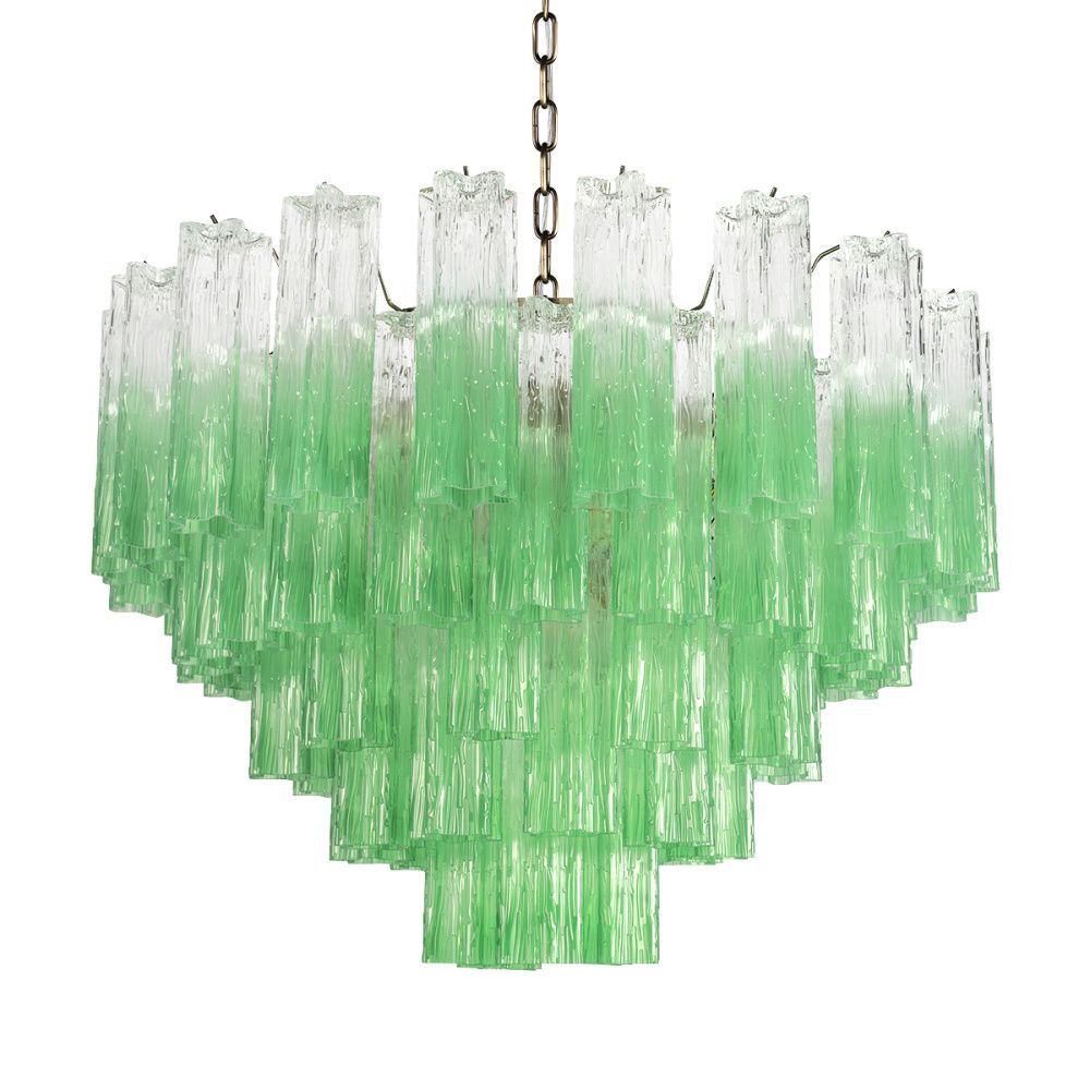 Подвесная люстра 80 см, Loft IT Murano 10580/800 Clear green, бронза