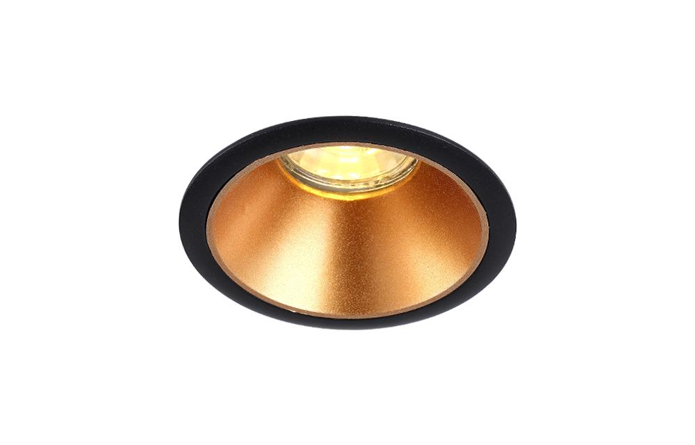 Светильник встраиваемый 9 см, Crystal Lux CLT 052C BL-GO Черный/Золотой