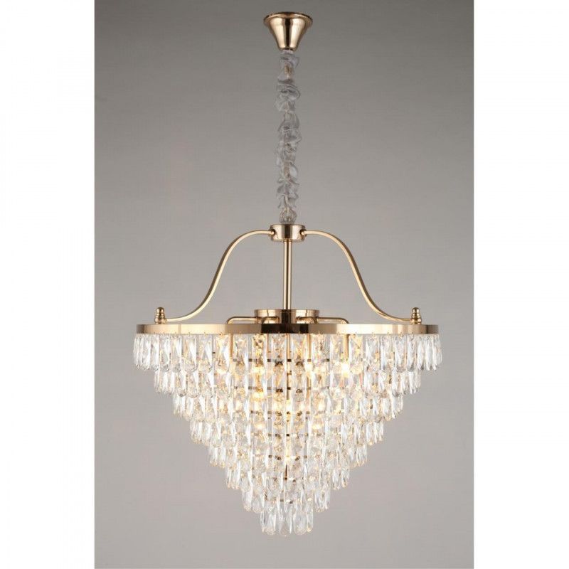 Каскадная люстра 70*95-180 см, 13*E14, 40W, Aployt Gerta APL.725.13.13, золотой