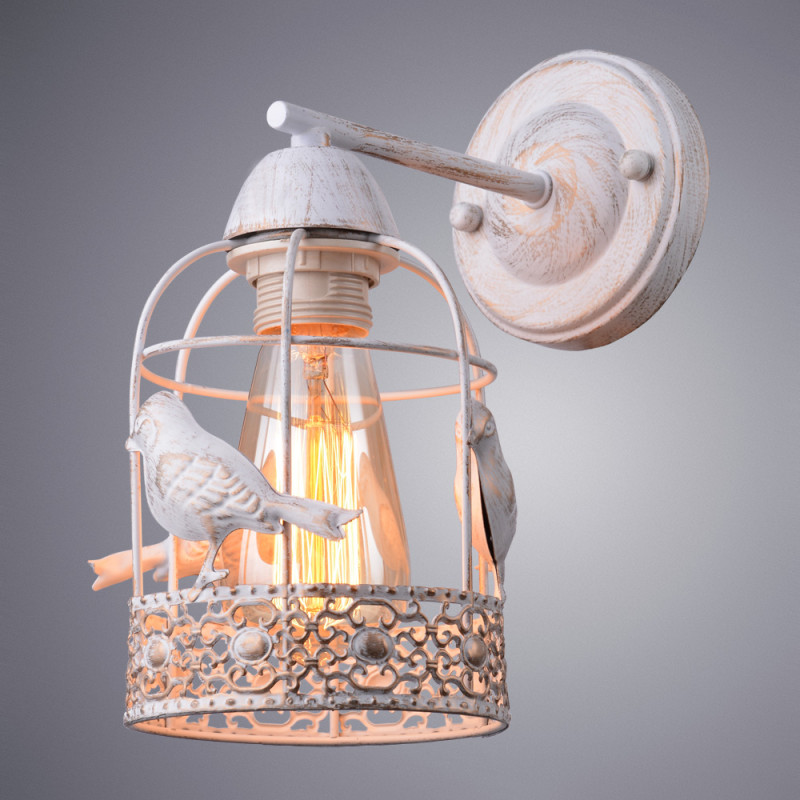 Бра Arte Lamp Cincia A5090AP-1WG, белый с золотом