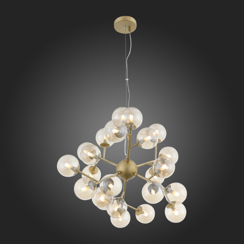 Люстра подвесная 65 см, 120W, 4000K ST LUCE PALLЕRE SL438.203.24 Золотистый