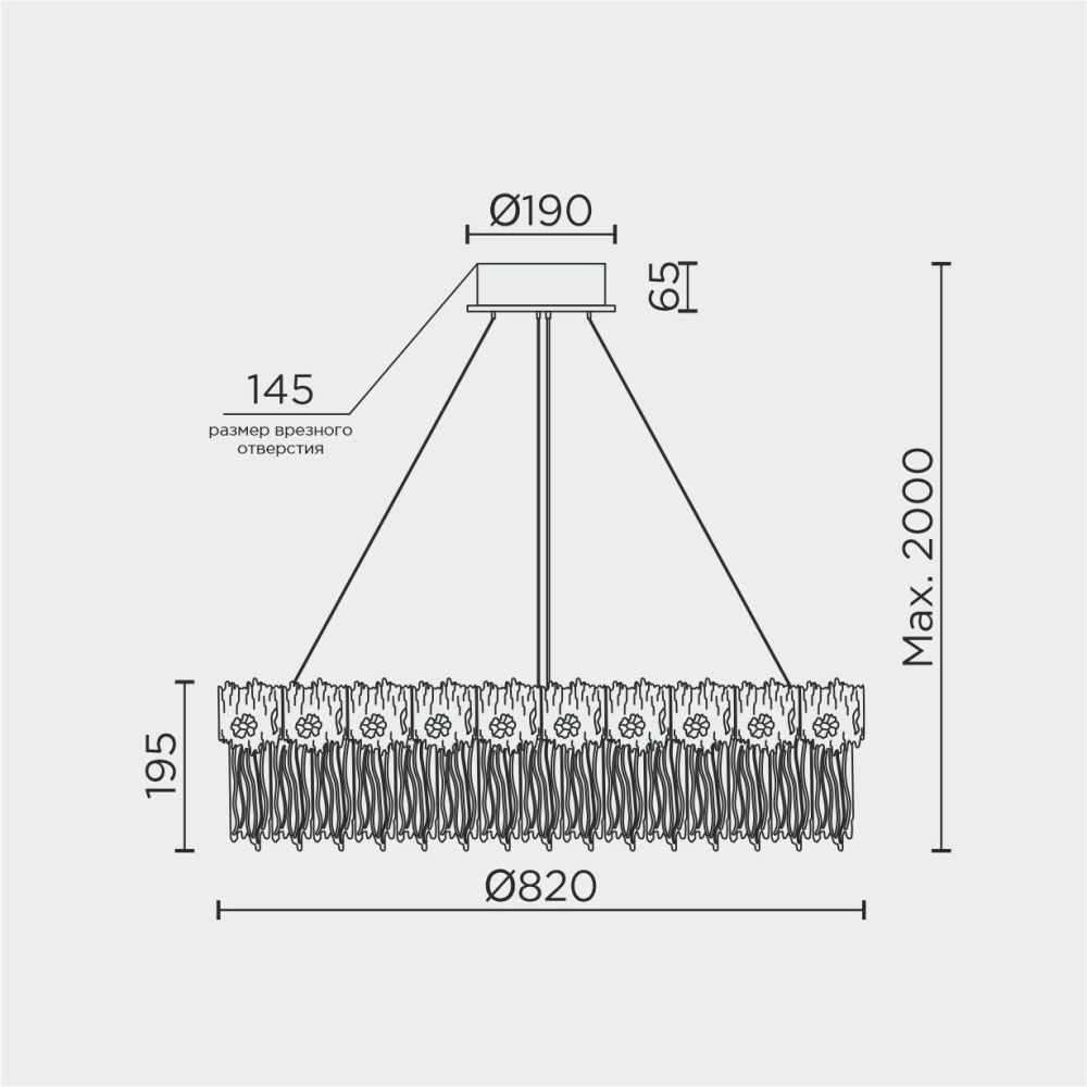 Подвесная люстра MODELUX ML.6028.800 GD