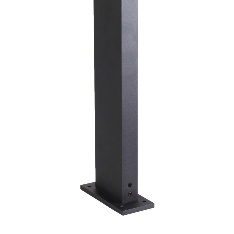 Уличный светильник Favourite Pointer 3021-1T, L205*W130*H650, Каркас черного цвета, плафон из закаленного прозрачного стекла, IP44