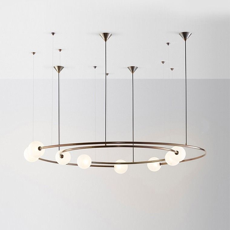 Подвесная люстра CONCENT 130*130*150 см, 8*G9*40W, ImperiumLoft CONCENT01, Золотистый