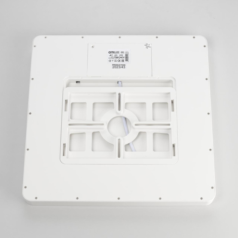 Светильник накладной 30*30 см, 24W 3000-4000-5000K Citilux CL738K240V Бейсик Белый 