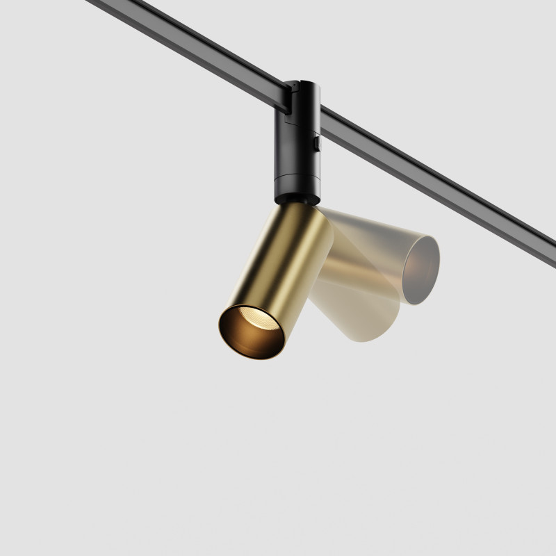 Трековый магнитный светильник 4 см, 5W, 3000K, Maytoni Focus Led TR201-1-5W3K-M-BBS, латунь