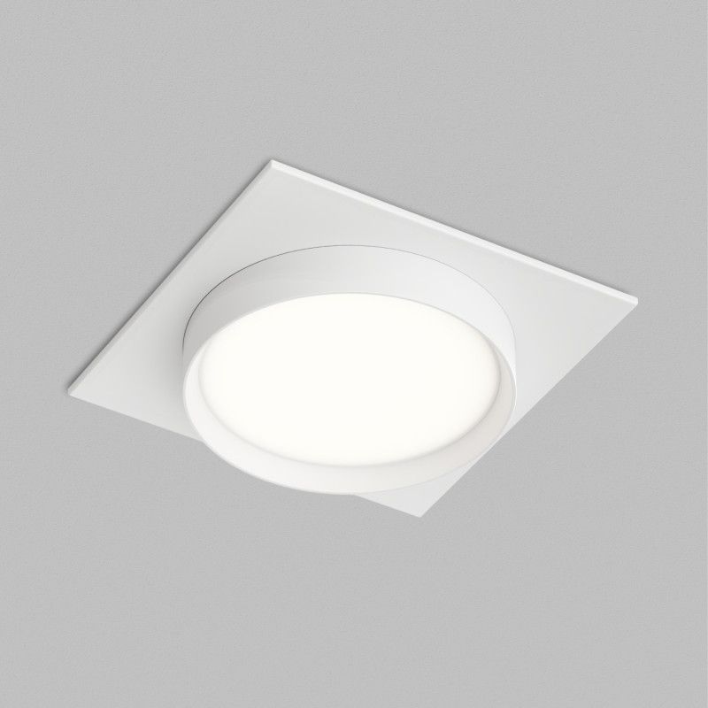 Встраиваемый светильник 10,5*10,5*4 см, 1*GX53*15W, Denkirs Ratio DK-DH2001-WH, белый