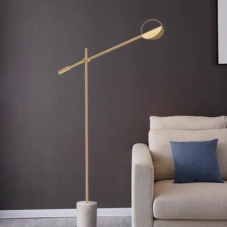 Торшер BOLIA LEAVES Brass 169*98*169 см, 1*LED*4W, ImperiumLoft 41.212, Белый, Золотистый
