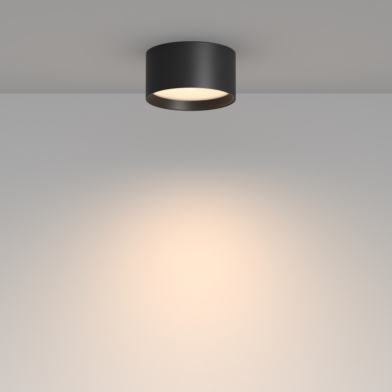 Потолочный светильник 12*6,4 см, LED 12W 3000K Maytoni Technical Ceiling Glare C091CL-12W3K-B черный