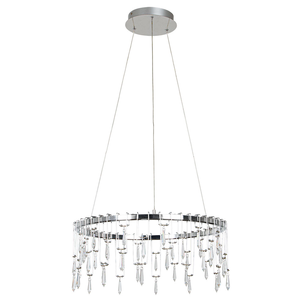 Подвесной светильник 18*56 см, 1*LED, 40W, 4000K Divinare Rotondo 1019/02 SP-46, Хром