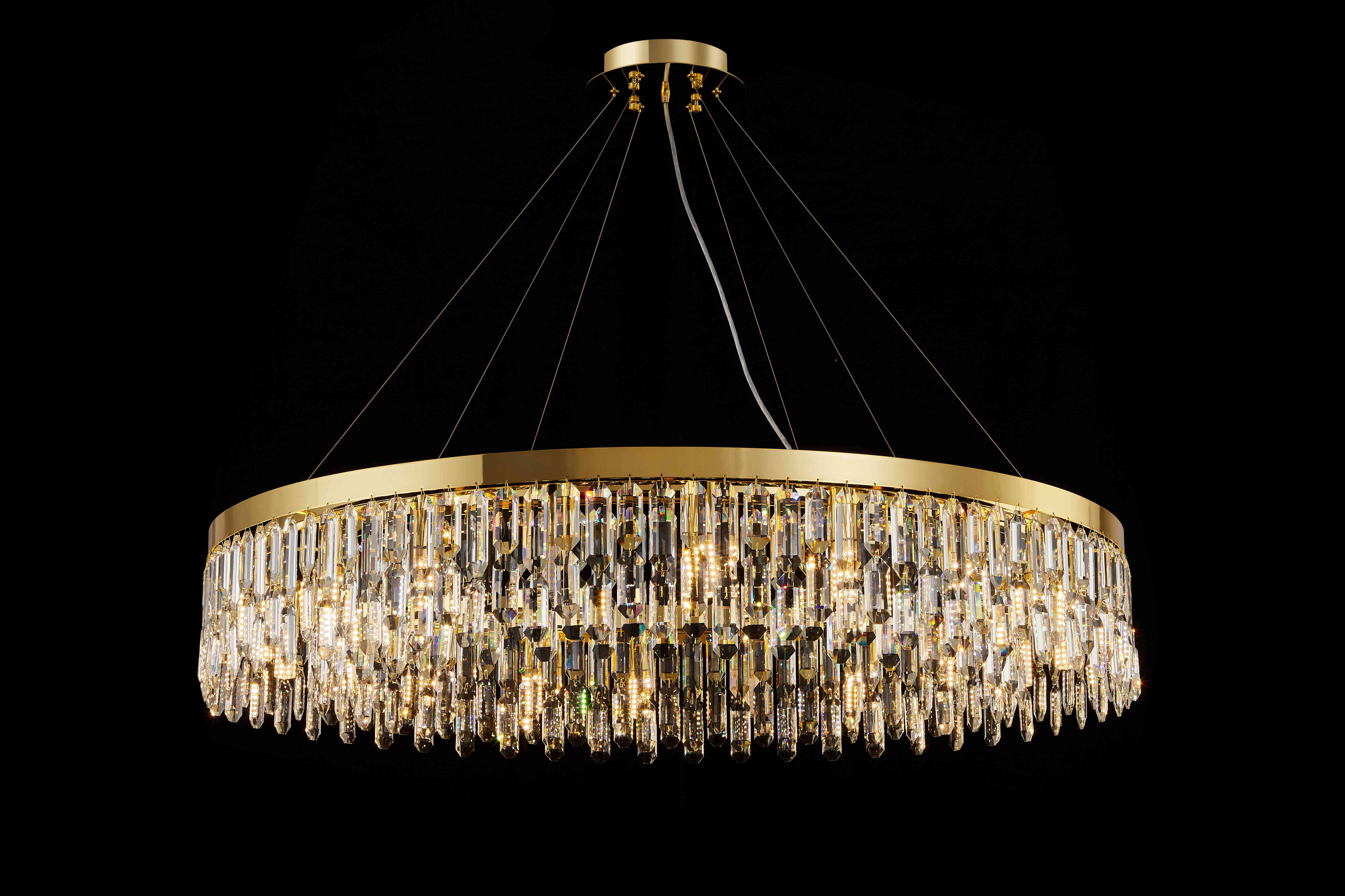 Люстра 1200*220, 20*E14, 40W NewRgy Cristallo F6-ф1200*H220 H GOLD, H GOLD