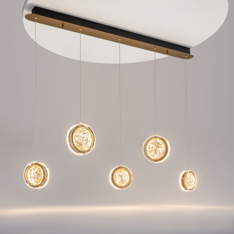 Каскадная люстра 110,5*15,6*317 см, LED, 3000К, Maytoni Pharao MOD361PL-L33BS3K латунный