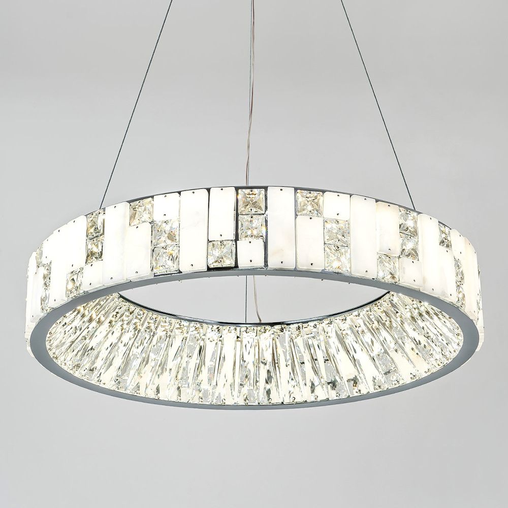 Подвесная люстра 60x50см, LED, 45Вт, 3000 / 5500K, Modelux ML.6988.600P CR Хром