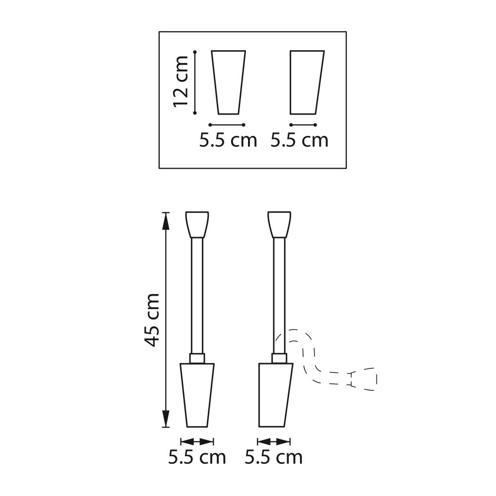 Бра *6*26 см, 3000K, Lightstar Muro III 808641, Латунь