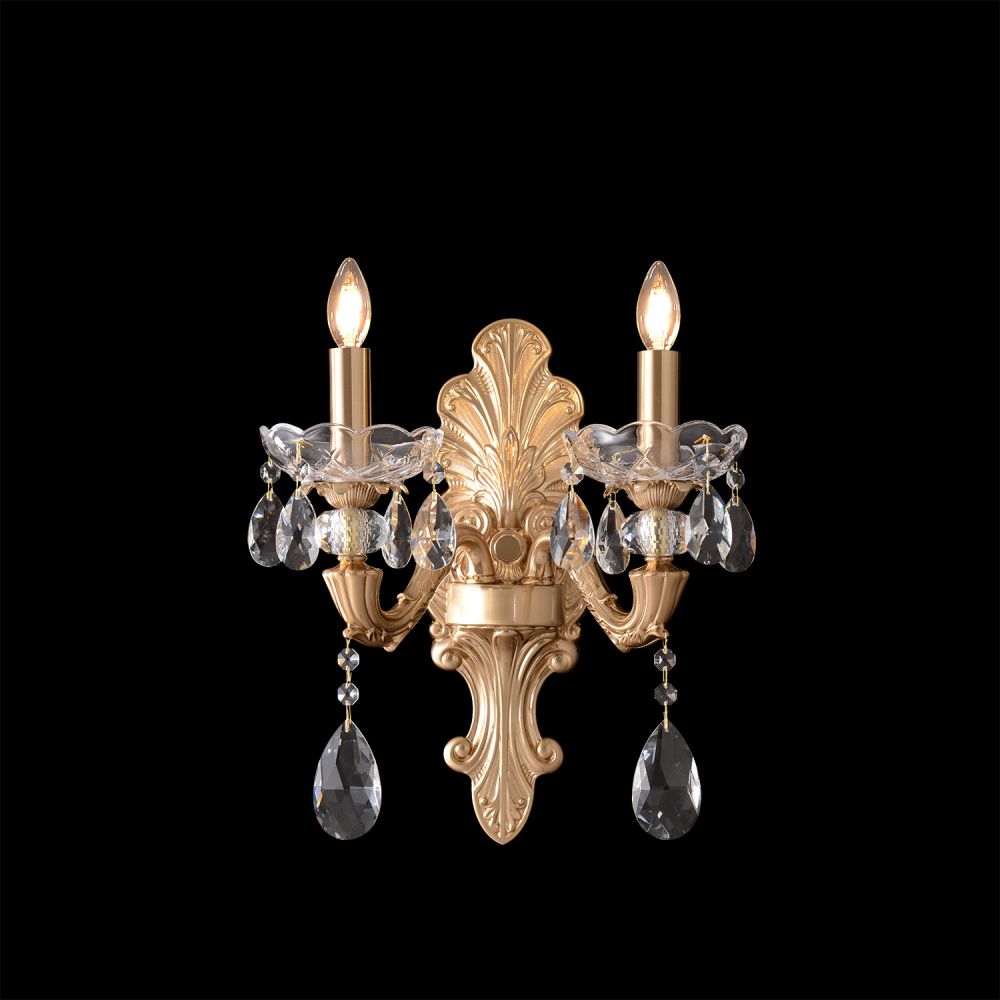 Бра 41 см, Crystal Lux ELIZABETH AP2 BRASS, латунь