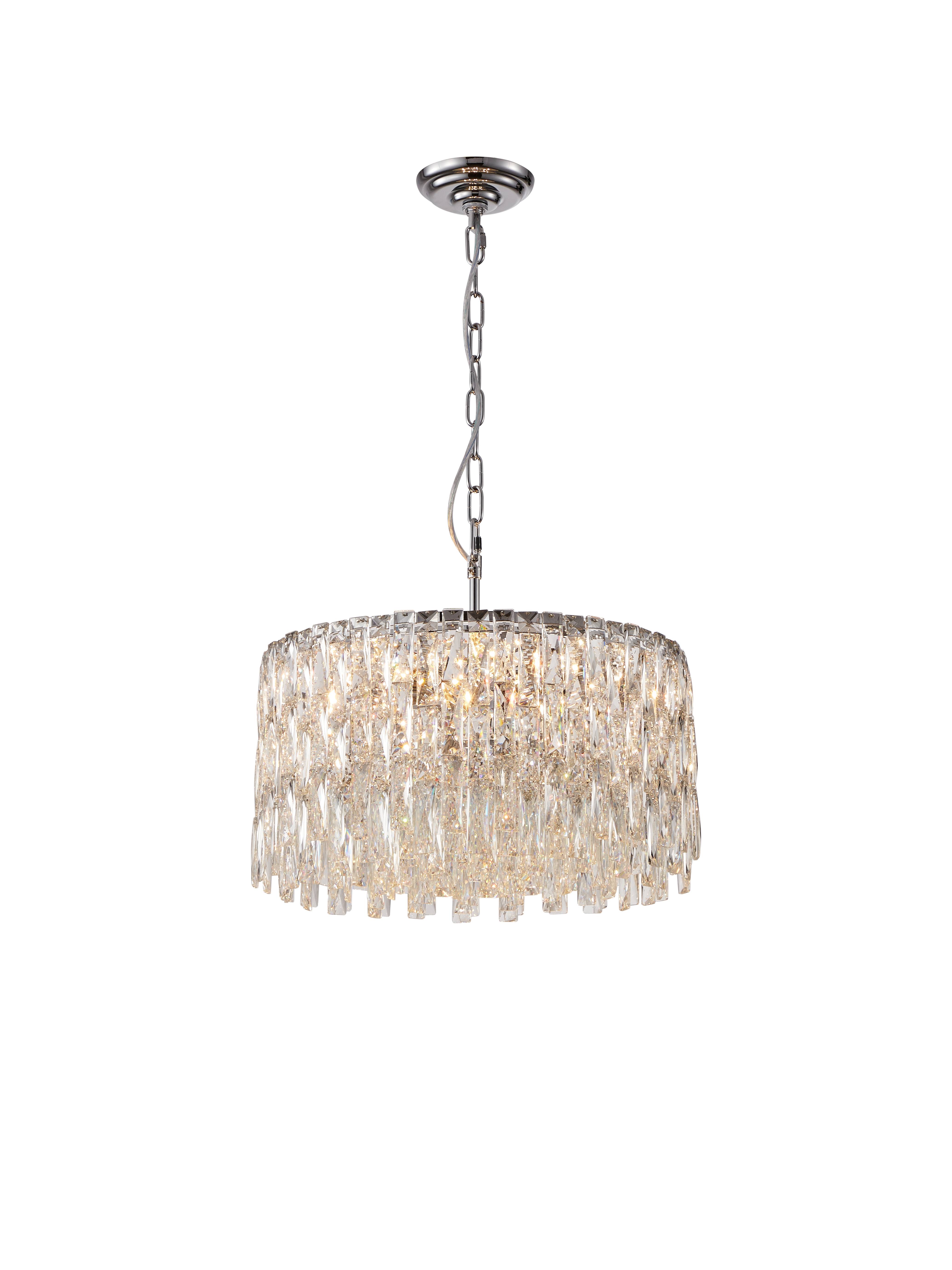Люстра 500*250, 12*E14, 40W NewRgy Cristallo M33-ф500*H250 CHROME, Хром