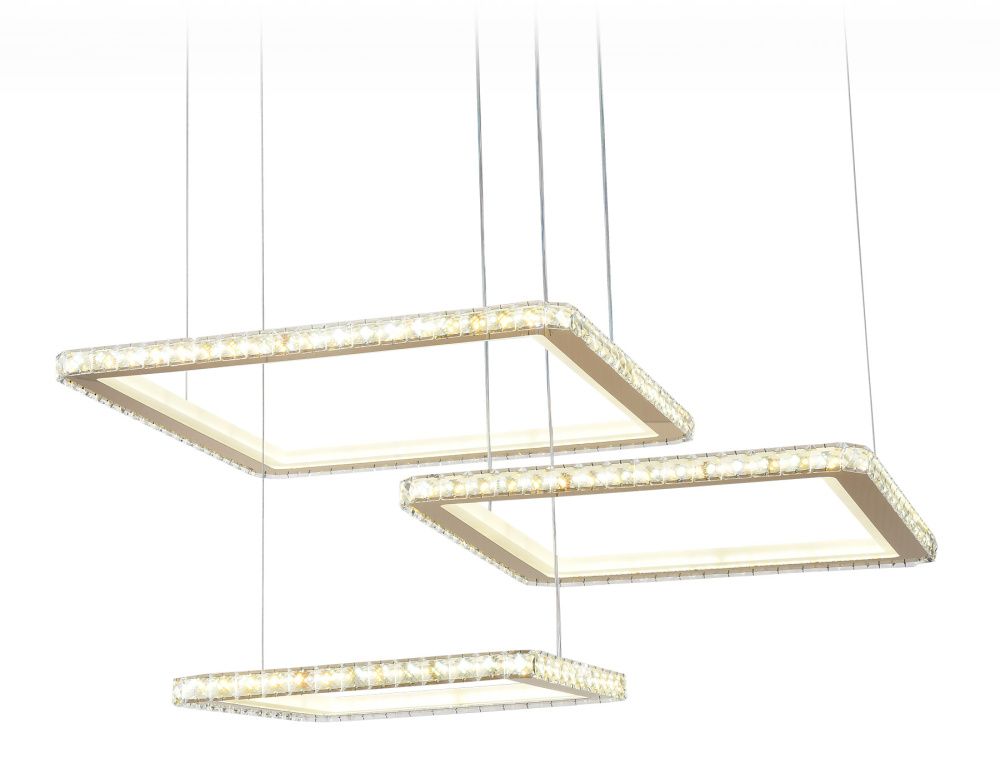 Светильник подвесной 68*46*74 см,  180W, 3000К, золото Ambrella Acrylica Ice FA1761
