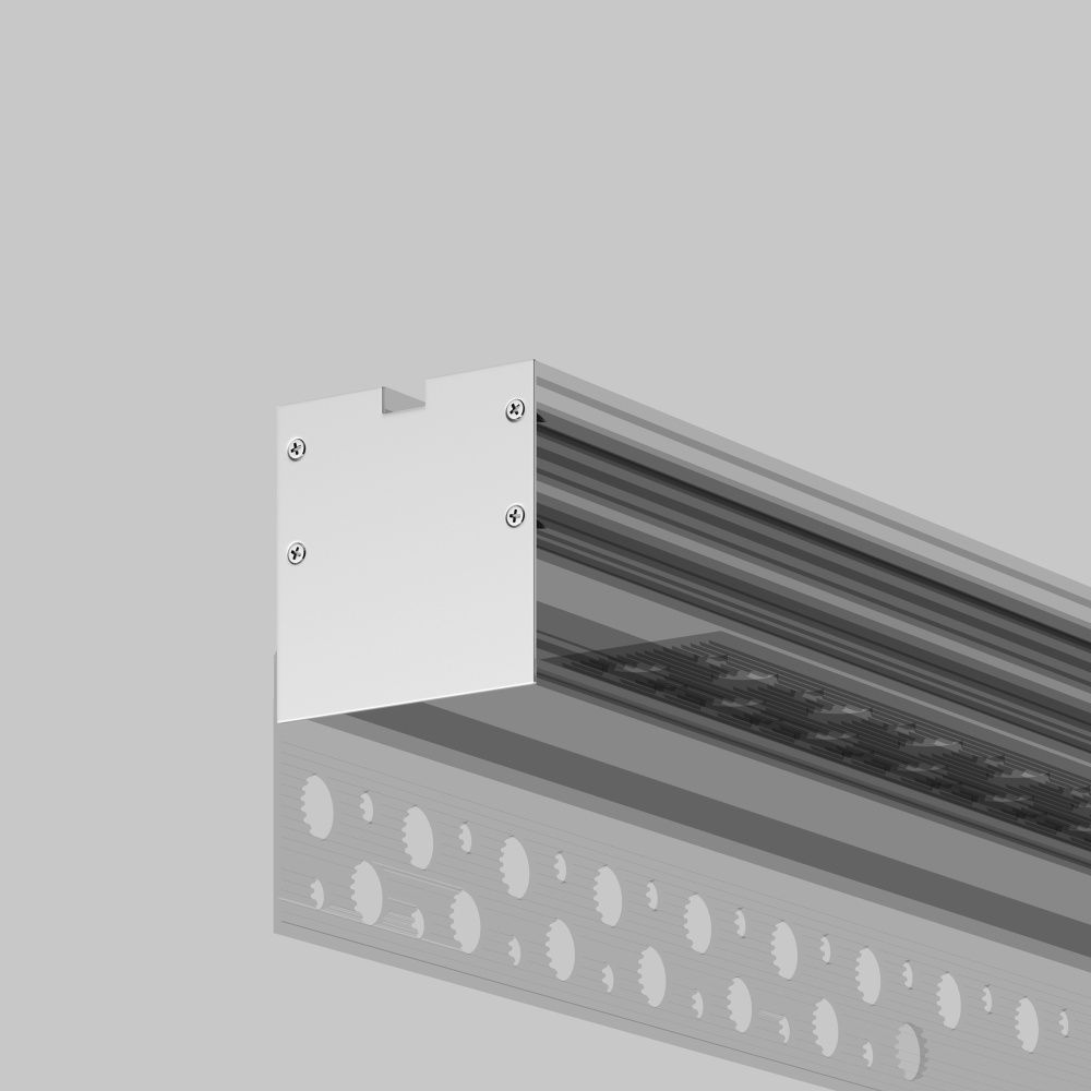 Комплект заглушек (для профиля 59×59) 2 шт., ALM-5959-EC 642058, *4*4 см, Maytoni Led Strip 642058, Серебро