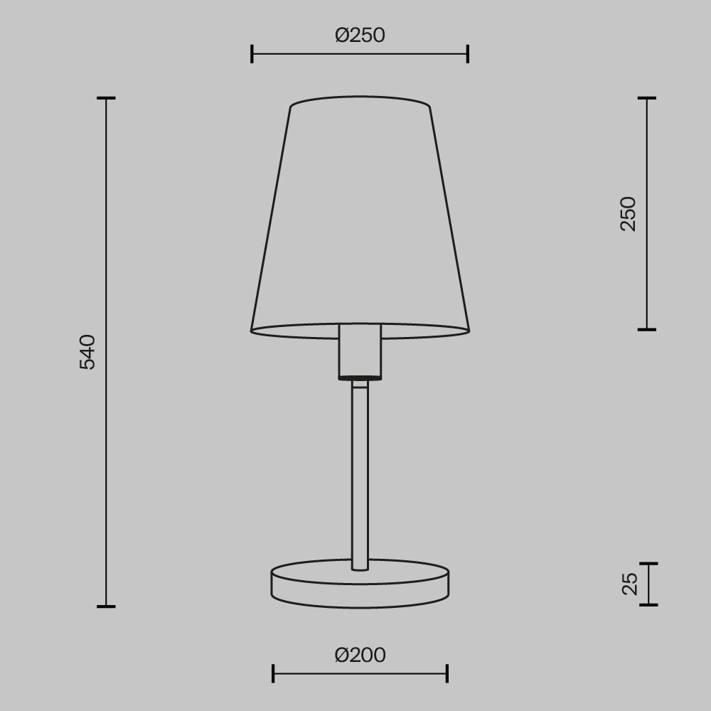 Настольная лампа *25*-54 см, 1*E27*60W, Maytoni Lira MOD483TL-01BS, Латунь