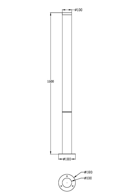 Столб Maytoni LED Ginza O041FL-L50B3K, 50W LED, 3000K, черный