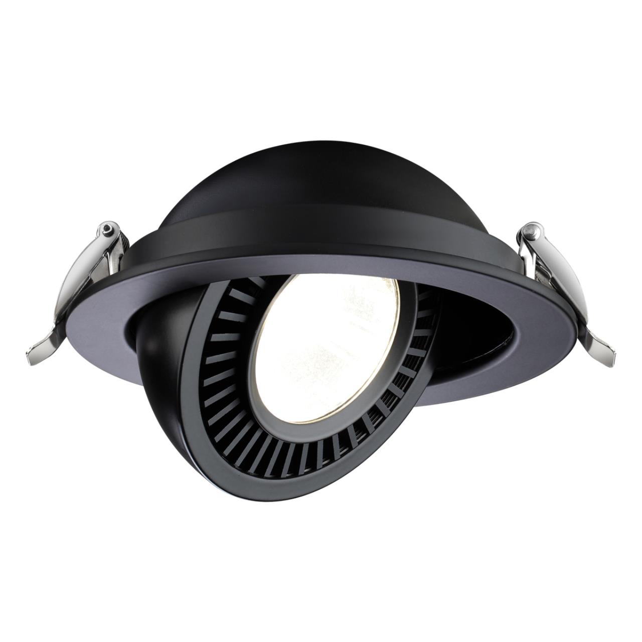 Светодиодный светильник 14 см, 18W, 4000K, Novotech Gesso 358818, черный