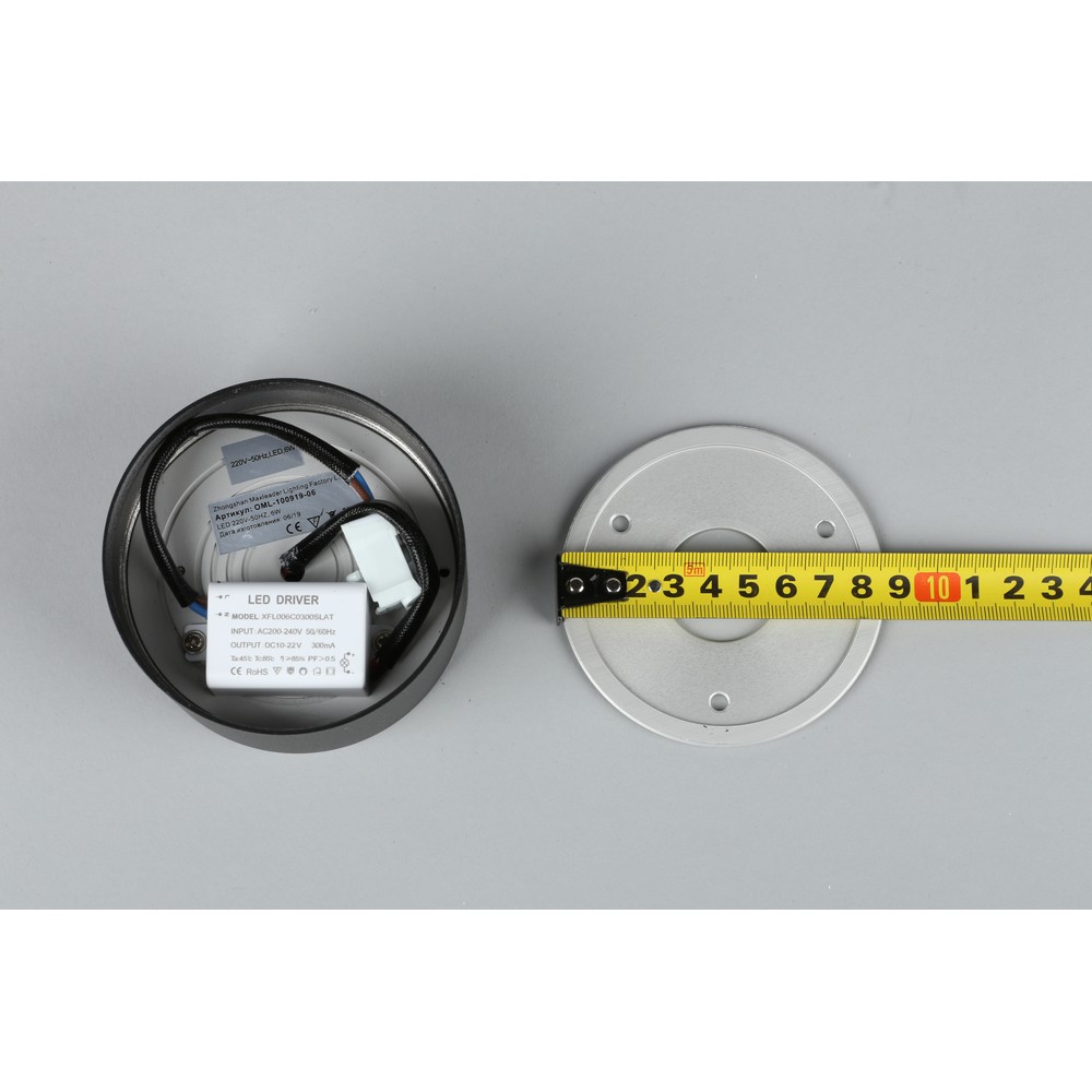 Светильник 9 см, 6W, 4000К Omnilux Salentino OML-100919-06 черный