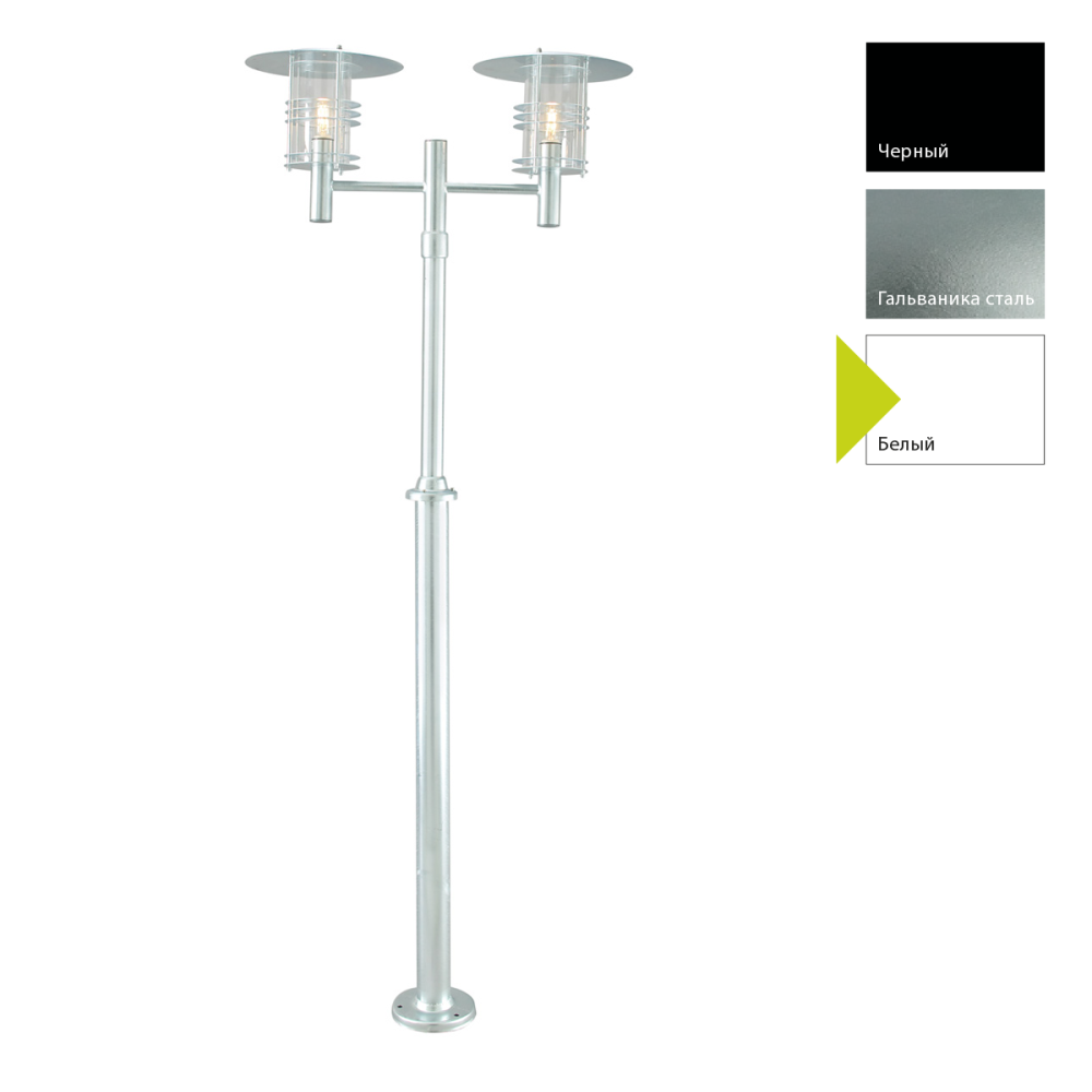 Фонарный столб 25*92*174-252 см, E27*100 (накал.) 77 (гал.)W, Natural Concepts Norlys Stockholm FB-SOUTHBEACH-TL, W (Белый)