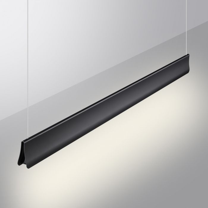 Светильник подвесной диммир. со сменой цв. температуры (управл. - пульт ДУ или прилож. Smart Life) 119*3,1*208,3- см, 1*LED*36WW, 3000-5700K, Novotech Iter NOV359550, черный