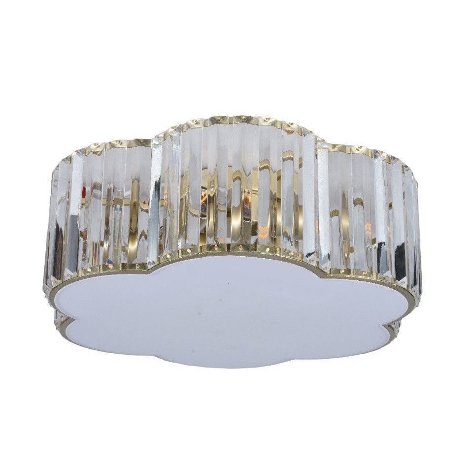 Люстра 45*45*17 см, 4*E27 Gerhort G21108/4GD+WT+CL, Золото;Белый