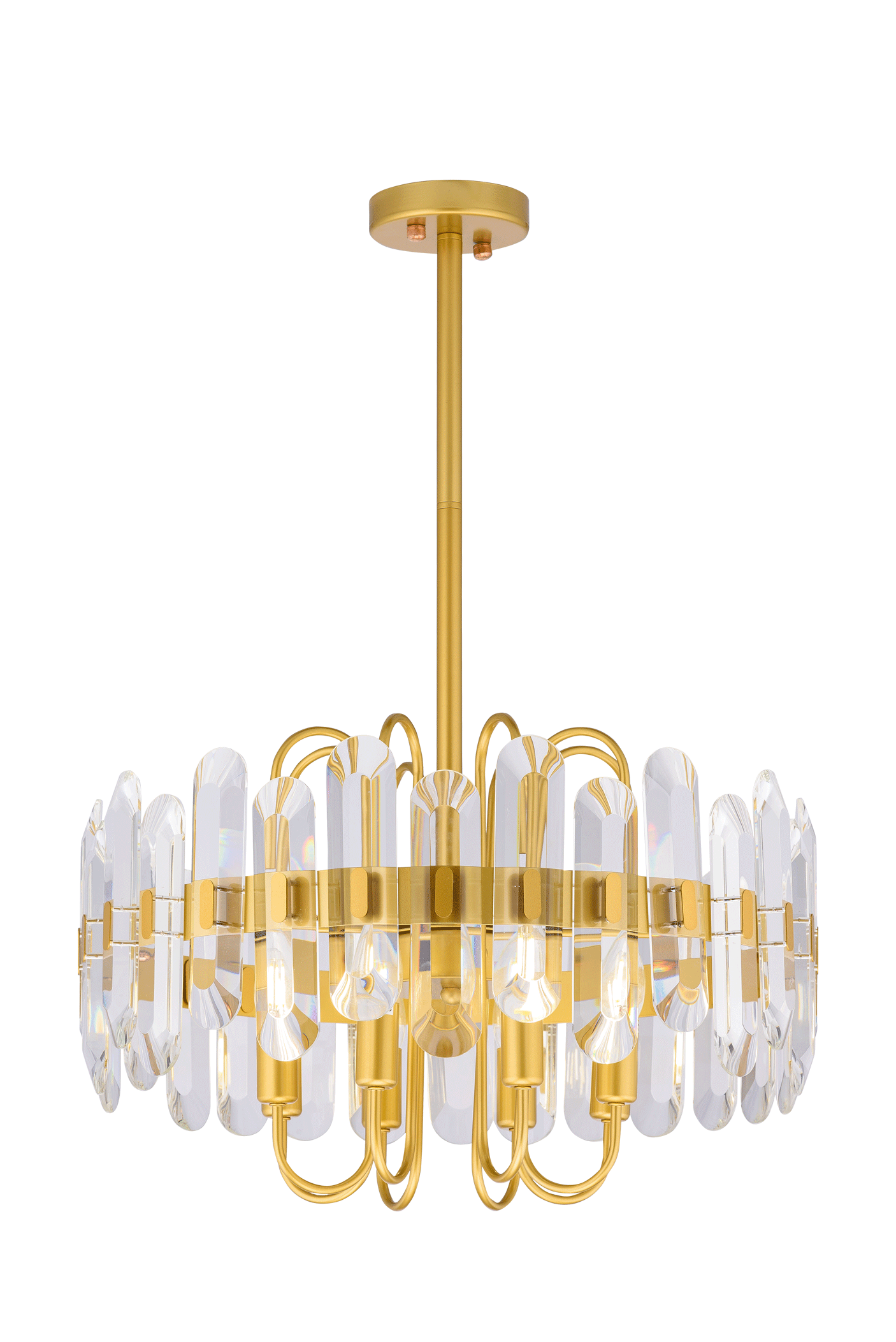 Люстра  540*680, 8*E14, 40W NewRgy Cristallo 8714A/8A BRS CP, BRS CP