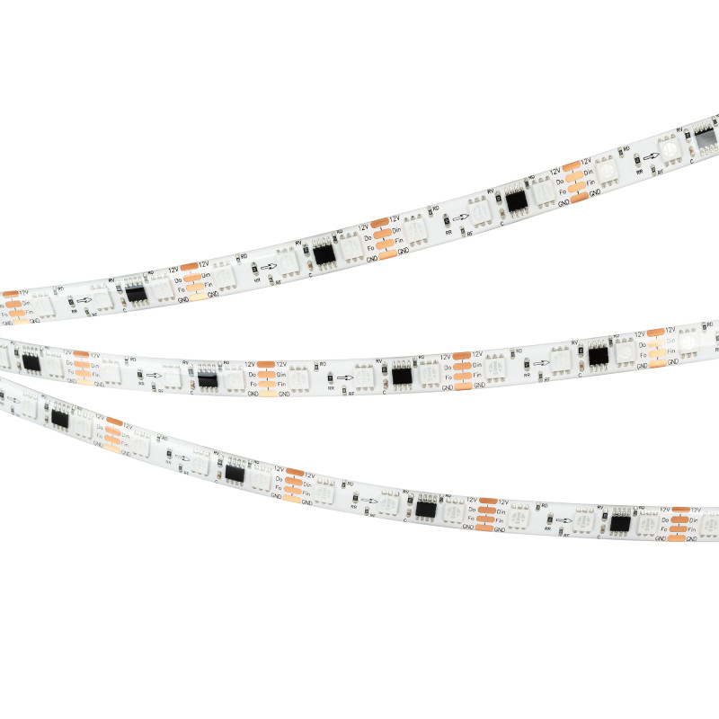 Лента герметичная SPI-SE-B60-10mm 12V RGB-PX3-BPT (12 W/m, IP65, 5060, 5m) (Arlight, бегущий огонь) 039597. Цена указана за 5 метров. Продается кратно 5 метрам.