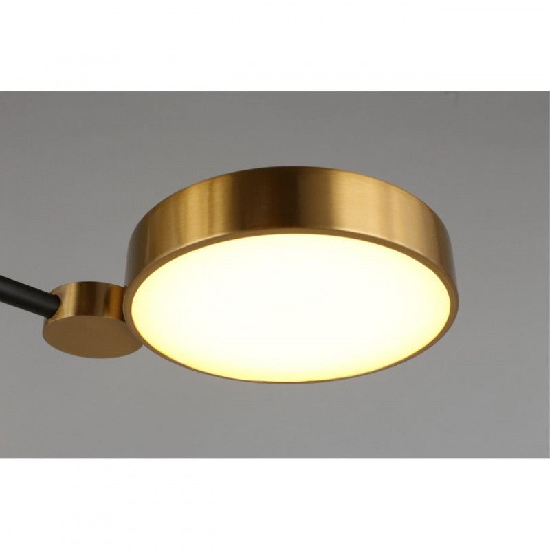 Люстра 124*27 см 50W, 3000K, Aployt INES APL.043.07.50, черный