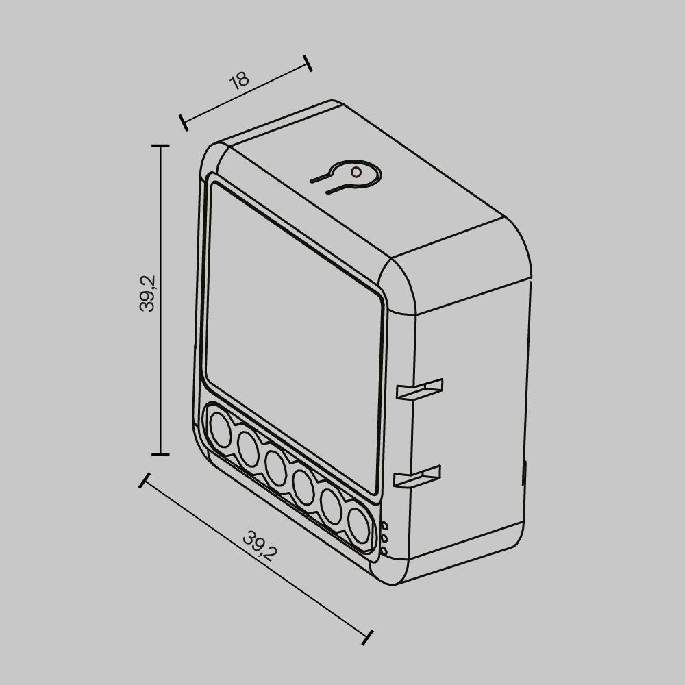 WIFI модуль  MD006 3,92*1,8*-3,92 см, **200W, K, Maytoni technical Диммеры MD006, Белый