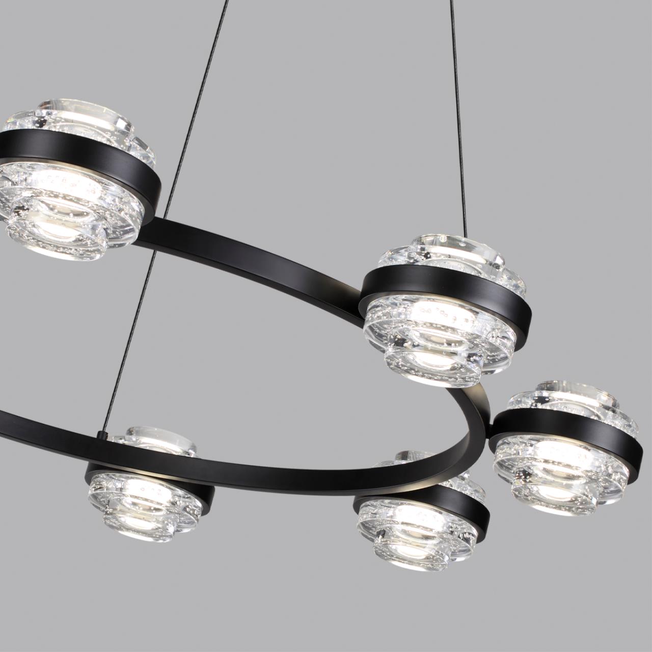 Люстра 85*85*150 см, 1 LED*50W, 4000 К, Odeon Light Klot, черный 5031/50L