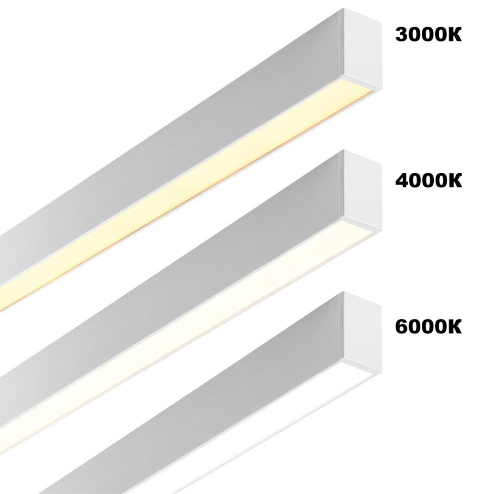 Светильник 120*4*6- см, 1*LED*40W, 3000/4000/6000K, Novotech Fatto Over 359604, белый,  линейный с переключателем цветовой температуры