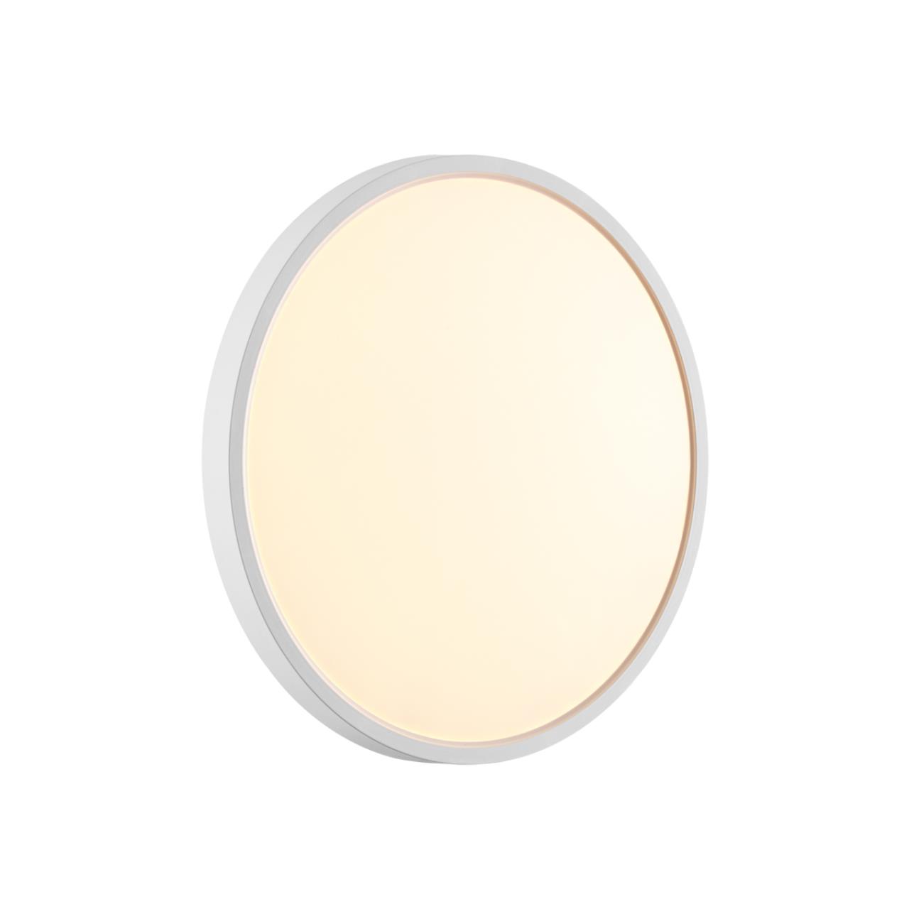 Cветильник 30*2,5 см, LED 24W, 3000/4000 К, IP40, белый, пластик Sonex Alfa White, 7659/24L