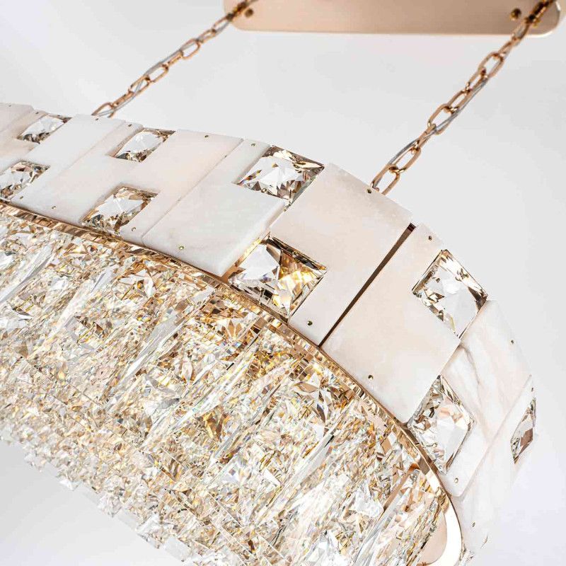 Подвесная люстра 35*100*50/100 см, 10*Е14 MODELUX premium ML.6986.1000P GD золото