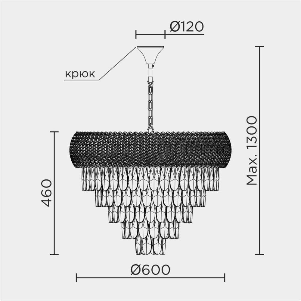 Подвесная люстра MODELUX ML.2308.600 GD золото